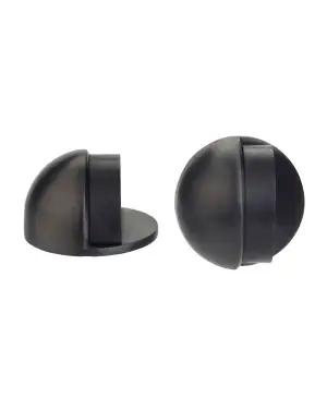 Click Here To Enlarge This Photo Of ZAS06-PVDGH - Zoo Hardware Oval Floor Mounted Door Stop 45mm &lpar;Concealed Fix&rpar; PVD Graphite Finish