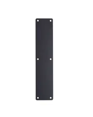 Click Here To Enlarge This Photo Of ZAS32RB-PCB - Zoo Hardware Finger Plate with Radius Corners &lpar;Plain&rpar; 75mm x 350mm - Powder Coated Matt Black