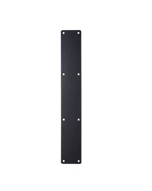 Click Here To Enlarge This Photo Of ZAS32RC-PCB - Zoo Hardware Finger Plate with Radius Corners &lpar;Plain&rpar; 75mm x 475mm - Powder Coated Matt Black