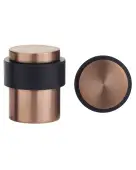 ZAS85-TRG - Zoo Hardware Floor Mounted Round Collared Door Stop with Flat Top &lpar;35mm dia&rpar; Tuscan Rose Gold