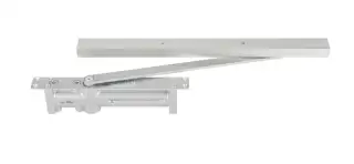 ZDC003C-SE - Zoo Hardware Concealed Overhead Door Closer &lpar;Fixed Power Size 3&rpar; with Matching Track and Arm - Silver Finish