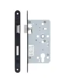 ZDL7260ESC-R-PCB - Zoo Hardware Din Escape Sashlock - 72mm Centres - 60mm Backset &lpar;Radius&rpar; Powder Coated Black Finish