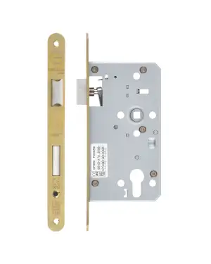 Click Here To Enlarge This Photo Of ZDL7260ESC-R-PVDSB - Zoo Hardware Din Escape Sashlock - 72mm Centres - 60mm Backset &lpar;Radius&rpar; Satin Brass Finish