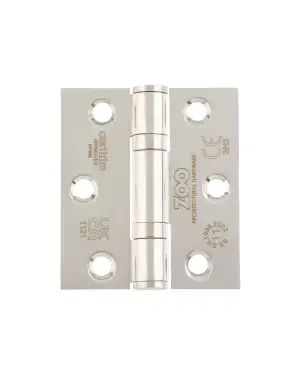 Click Here To Enlarge This Photo Of ZHSS7667S-PSS - Zoo Hardware Grade 11 CE Fire Rated Ball Bearing Hinges &lpar;Square&rpar; 76 x 67 x 2&period;5mm - Polished Stainless Steel