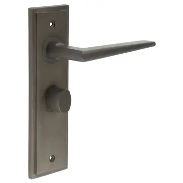 Click Here To Enlarge This Photo Of BUR-10DB-453DB-81DB Frelan Hardware Burlington 'Mayfair' Door Handles on 57mm Bathroom Backplate with Dark Bronze Turn & Release &lpar;Inner 3&rpar;