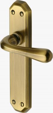 Click Here To Enlarge This Photo Of V7060-AT Heritage Brass Door Handle Lever Latch Charlbury Design Antique Brass Finish