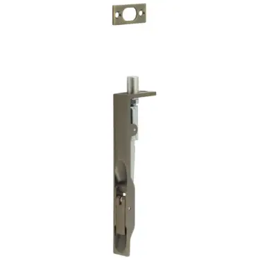 Click Here To Enlarge This Photo Of JSS50AB Frelan Hardware Antique Brass &lpar;SS&rpar; Lever Action Flush Bolt 150mm x 20mm Square Forend