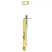 JSS50PVD Frelan Hardware Polished Brass &lpar;SS&rpar; Lever Action Flush Bolt 150mm x 20mm Square Forend