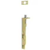 JSS50SB Frelan Hardware Satin Brass &lpar;SS&rpar; Lever Action Flush Bolt 150mm x 20mm Square Forend