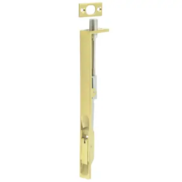 Click Here To Enlarge This Photo Of JSS51PVD Frelan Hardware Polished Brass &lpar;SS&rpar; Lever Action Flush Bolt 203mm x 20mm Square Forend
