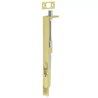 Click Here To Enlarge This Photo Of JSS51SB Frelan Hardware Satin Brass &lpar;SS&rpar; Lever Action Flush Bolt 203mm x 20mm Square Forend