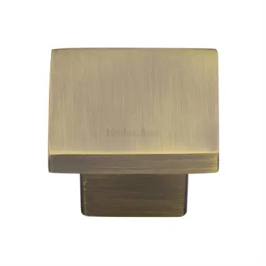 Click Here To Enlarge This Photo Of C1254 40-AT Heritage Brass Cabinet Knob Classic Square Design 40mm Antique Brass finish