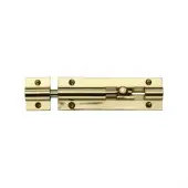 C1582 4-PB Heritage Brass Door Bolt Straight 4 x 1&period;25 Polished Brass finish