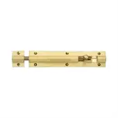 C1582 6-SB Heritage Brass Door Bolt Straight 6 x 1&period;25 Satin Brass finish