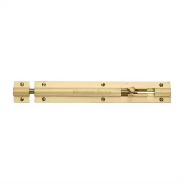 Click Here To Enlarge This Photo Of C1582 8-SB Heritage Brass Door Bolt Straight 8 x 1&period;25 Satin Brass finish