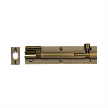 Click Here To Enlarge This Photo Of C1594 6-AT Heritage Brass Door Bolt Necked 6 x 1&period;5 Antique Brass finish