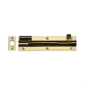C1594 6-PB Heritage Brass Door Bolt Necked 6" x 1&period;5" Polished Brass finish