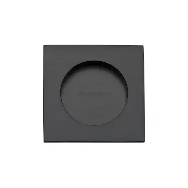 Click Here To Enlarge This Photo Of C1860-BKMT Heritage Brass Square Flush Pull 63&period;5 x 63&period;5mm Matt Black finish
