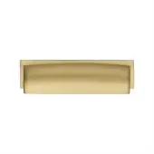 C2765 96-SB Heritage Brass Drawer Pull Shropshire Design 76&sol;96mm ctc Satin Brass Finish