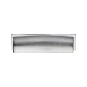 C2765 96-SC Heritage Brass Drawer Pull Shropshire Design 76&sol;96mm ctc Satin Chrome Finish