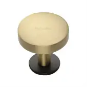 C3878 32-BSB Heritage Brass Cabinet Knob Domed Disc Design with Rose 32mm Matt Bronze&sol;Satin Brass finish