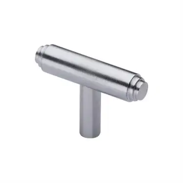Click Here To Enlarge This Photo Of C4445-SC Heritage Brass Cabinet Knob Stepped T-Bar Design 45mm Satin Chrome finish