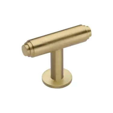 Click Here To Enlarge This Photo Of C4447-SB Heritage Brass Cabinet Knob Stepped T-Bar Design with Rose 45mm Satin Brass finish