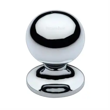 Click Here To Enlarge This Photo Of C8321 32-PC Heritage Brass Cabinet Knob Ball Design 32mm Polished Chrome finish
