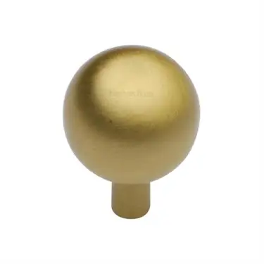 Click Here To Enlarge This Photo Of C8323 28-SB Heritage Brass Cabinet Knob Sphere Design 28mm Satin Brass finish