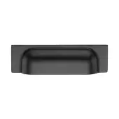 FB1720 76-96 M&period;Marcus Matt Black Rustic Iron Cabinet Pull Military Design 76&sol;96mm