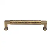 HAM0312 128-AT Heritage Brass Hammered Cabinet Pull 128mm Antique Brass finish