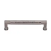 HAM0312 254-SN Heritage Brass Cabinet Pull Bauhaus Hammered Design 254mm ctc Satin Nickel Finish