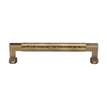 Click Here To Enlarge This Photo Of HAM0312 320-AT Heritage Brass Cabinet Pull Bauhaus Hammered Design 320mm ctc Antique Brass Finish