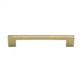 HAM0337 160-PB Heritage Brass Cabinet Pull Metro Hammered Design 160mm ctc Polished Brass Finish