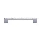HAM0337 160-PC Heritage Brass Cabinet Pull Metro Hammered Design 160mm ctc Polished Chrome Finish