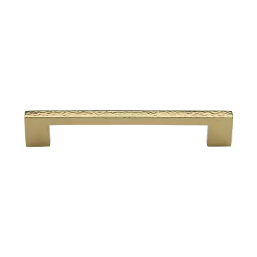 Click Here To Enlarge This Photo Of HAM0337 192-PB Heritage Brass Cabinet Pull Metro Hammered Design 192mm ctc Polished Brass Finish