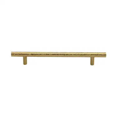 Click Here To Enlarge This Photo Of HAM0361 160-SB Heritage Brass Cabinet Pull T-Bar Hammered Design 160mm ctc Satin Brass Finish
