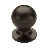 HAM8321 25-MB Heritage Brass Cabinet Knob Ball Hammered Design 25mm Matt Bronze finish