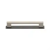PL0337 96-BSN Heritage Brass Cabinet Pull Metro Design with Plate 96mm ctc Matt Bronze&sol;Satin Nickel Finish