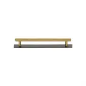 PL4458 96-BSB Heritage Brass Cabinet Pull Knurled Design with Plate 96mm ctc Matt Bronze&sol;Satin Brass Finish