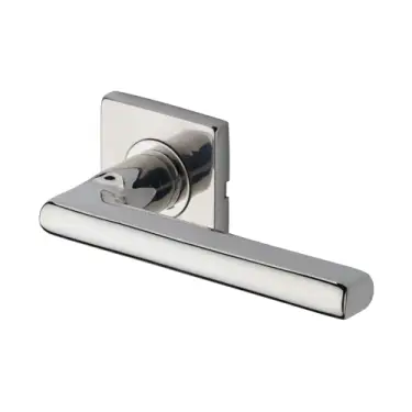 Click Here To Enlarge This Photo Of SS-SQ-182-P M&period;Marcus 'Steel Line' Apollo Lever on Square Rose Polished Stainless Steel Finish