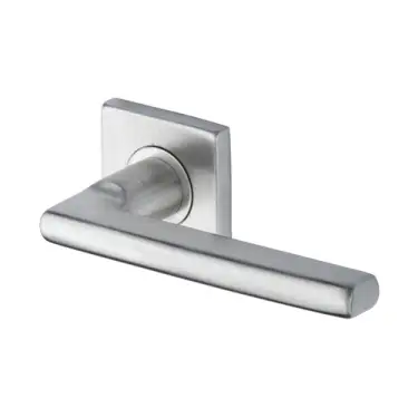 Click Here To Enlarge This Photo Of SS-SQ-182-S M&period;Marcus 'Steel Line' Apollo Lever on Square Rose Satin Stainless Steel Finish
