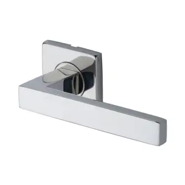Click Here To Enlarge This Photo Of SS-SQ662-P M&period;Marcus 'Steel Line' Latitude Lever on Square rose Polished Stainless Steel Finish