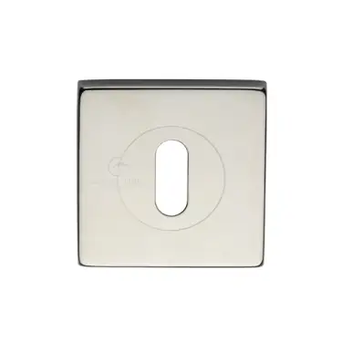 Click Here To Enlarge This Photo Of SS-SQ890-P M&period;Marcus 'Steel Line' Square Key Escutcheon Polished Stainless Steel Finish