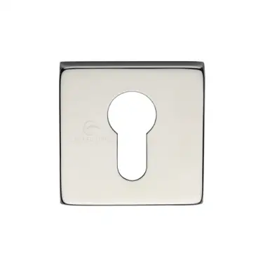 Click Here To Enlarge This Photo Of SS-SQ891-P M&period;Marcus 'Steel Line' Square Euro Escutcheon Polished Stainless Steel Finish