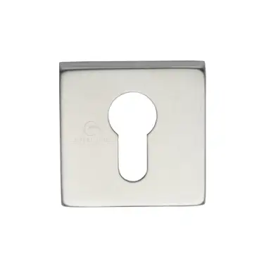 Click Here To Enlarge This Photo Of SS-SQ891-S M&period;Marcus 'Steel Line' Square Euro Escutcheon Satin Stainless Steel Finish