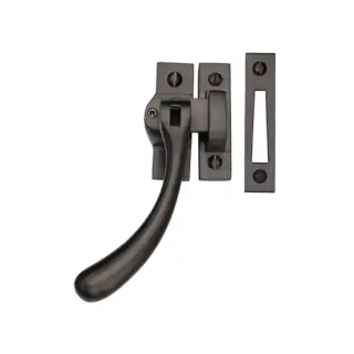 V1008L MP&sol;HP-MB Heritage Brass Lockable Casement Window Fastener Ball Design  Matt Bronze Finish