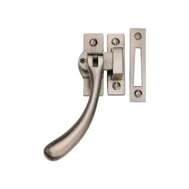 Click Here To Enlarge This Photo Of V1008L MP&sol;HP-SN Heritage Brass Lockable Casement Window Fastener Ball Design  Satin Nickel Finish