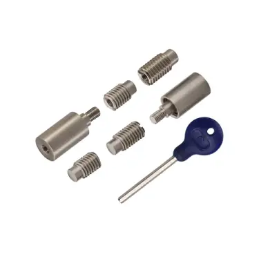 Click Here To Enlarge This Photo Of V1108-SN Heritage Brass Sash Window Stop &lpar;pair&rpar; with key Satin Nickel