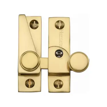 Click Here To Enlarge This Photo Of V1106L-ULB Heritage Brass Sash Fastener Lockable Unlacquered Brass Finish